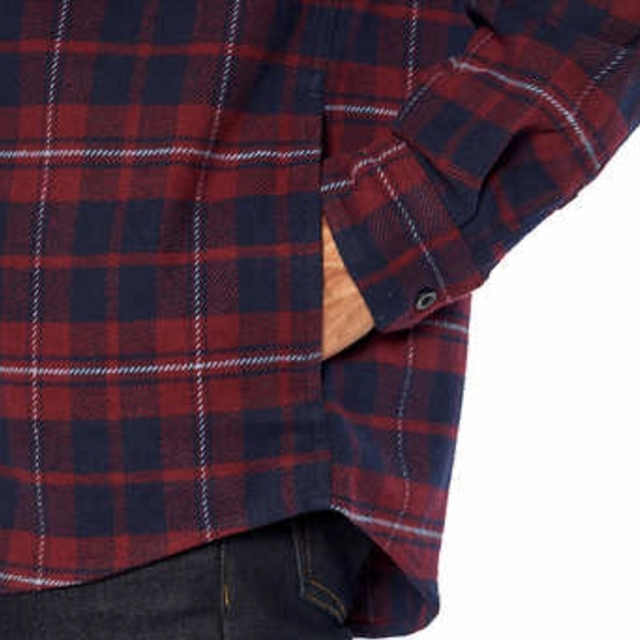 Orvis Men’s Brawny Flannel Shirt, Color RED, XL Tall - Picture 4 of 8